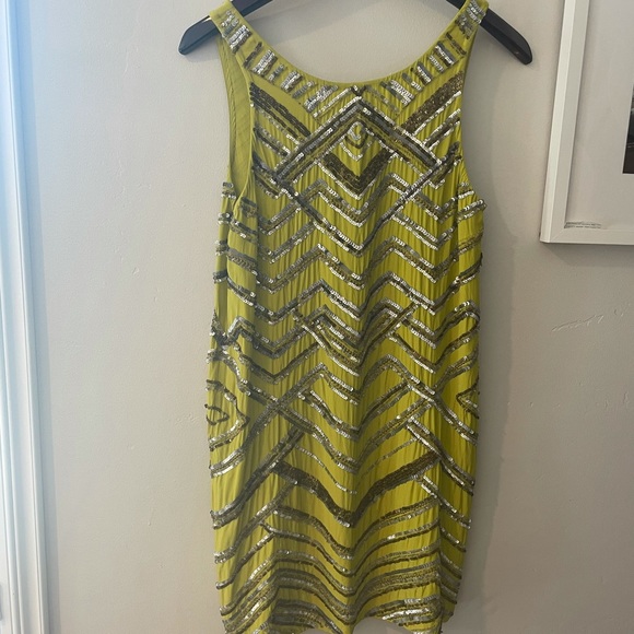 Haute Hippy yellow sequin mini dress size small - Picture 3 of 3